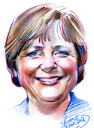 Portrait de Angela Merkel 